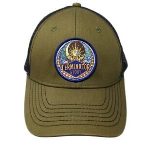 McMenamins Terminator Stout Trucker Hat Green One Size Mesh Snapback Beer Logo